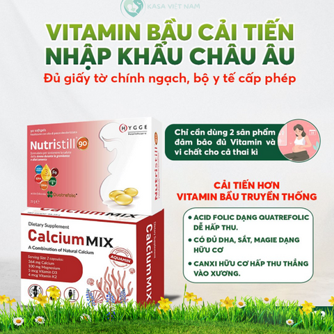 Viên uống Vitamin tổng hợp Nutristill 90 cho Mẹ bầu & sau sinh - Hỗ trợ sức khỏe mẹ và phát triển thai nhi.