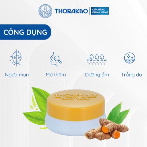 Kem Nghệ Trang Điểm 3g - Dưỡng Trắng Da Tự Nhiên, Che Khuyết Điểm, Làm Sáng Da, Thảo Dược Thiên Nhiên Thorakao