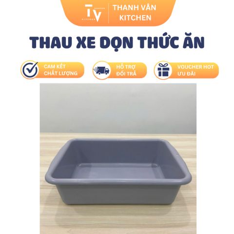 Thau Dọn Thức Ăn B-034A - Dụng Cụ Nhà Bếp Nhựa Cao Cấp 530x390x150mm - Phụ Kiện Tiện Ích TVKITCHEN (TV693)
