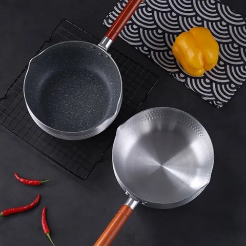 Quánh Nhôm Chống Dính 2 Đáy Dày Cán Gỗ - Dụng Cụ Nhà Bếp Tiện Lợi Dùng Cho Bếp Từ SQC (TV437)