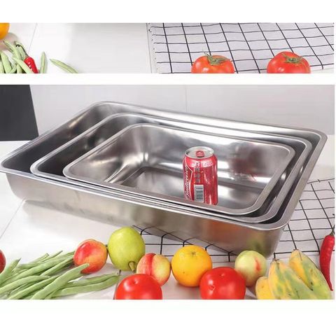 Khay Hấp Inox Chữ Nhật 400x600mm Dùng cho Nhà Bếp - Đồ Dùng Tiện Ích SQC Chất Lượng Cao (TV612)