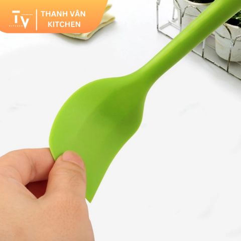 Phới Trộn Bột Silicon Đúc Liền Nhiều Màu Sắc - Dụng Cụ Làm Bánh Tự Nhiên Cho Nhà Bếp, Chịu Nhiệt Từ -40°C Đến 230°C (Màu ngẫu nhiên) (TV51)