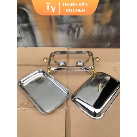 Khay Inox Sang Trọng Hấp Cá & Hải Sản - Dụng Cụ Nhà Bếp Cao Cấp TVKITCHEN 2.9L, Phù Hợp Nhà Hàng và Khách Sạn (TV105)