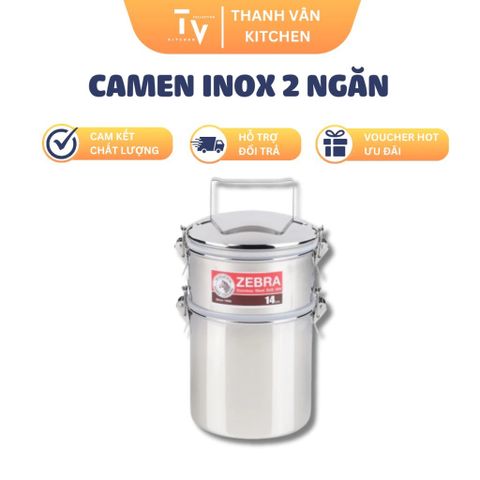 Nồi Hầm Cao Inox 3 Đáy Đa Năng Vitalux Infinity - Camen Giữ Nhiệt Nóng Lạnh 2 Ngăn Thái Lan, Chất Liệu Inox SUS304 (TV18)
