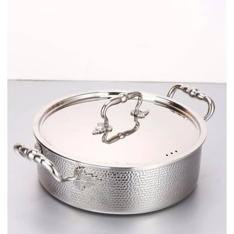 Nồi inox 3 lớp vân búa - Dùng cho bếp từ, bếp cảm ứng - Đồ gia dụng nhà bếp chất lượng cao từ TVKITCHEN (TV331)
