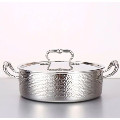 Nồi inox 3 lớp vân búa - Dùng cho bếp từ, bếp cảm ứng - Đồ gia dụng nhà bếp chất lượng cao từ TVKITCHEN (TV331)