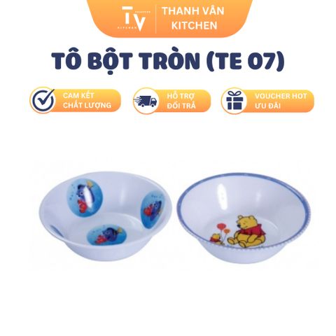 Tô Bột Tròn TVKITCHEN TE 07 - Dụng Cụ Nhà Bếp Chất Lượng Cao, Đường Kính 16.8 cm, Bảo Hành Chính Hãng (TV1069)