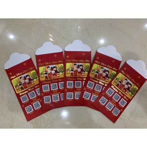 Bao Lì Xì Ép Kim Cao Cấp - Bộ Quà Tặng Tết Nguyên Đán Đẹp, Phong Cách Truyền Thống Việt Nam, May Mắn và Tài Lộc (TV473)