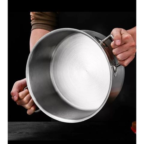 Nồi Lẩu Inox 2 Đáy, Nhiều Kích Thước - Dụng Cụ Bếp Chất Lượng Cao Cho Bữa Tiệc Gia Đình (TV327)