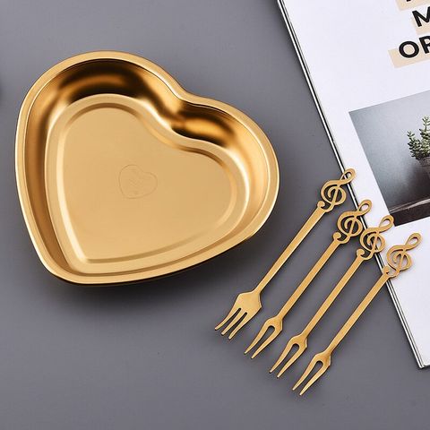 Dĩa Hình Trái Tim Vàng Bạc - Đồ Gia Dụng Nhà Bếp Thức Ăn, Tráng Miệng Sang Trọng cho Mọi Dịp (TV79)