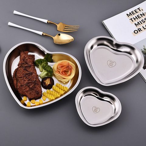 Dĩa Hình Trái Tim Vàng Bạc - Đồ Gia Dụng Nhà Bếp Thức Ăn, Tráng Miệng Sang Trọng cho Mọi Dịp (TV79)