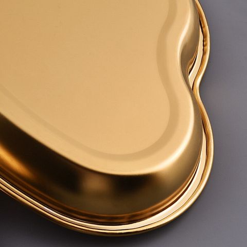 Dĩa Hình Trái Tim Vàng Bạc - Đồ Gia Dụng Nhà Bếp Thức Ăn, Tráng Miệng Sang Trọng cho Mọi Dịp (TV79)