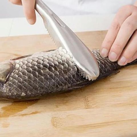 Dụng cụ đánh vảy cá inox 304 cầm tay có móc treo tiện dụng - Dao cạo vảy cá bền bỉ, dễ sử dụng cho nhà bếp (TV455)
