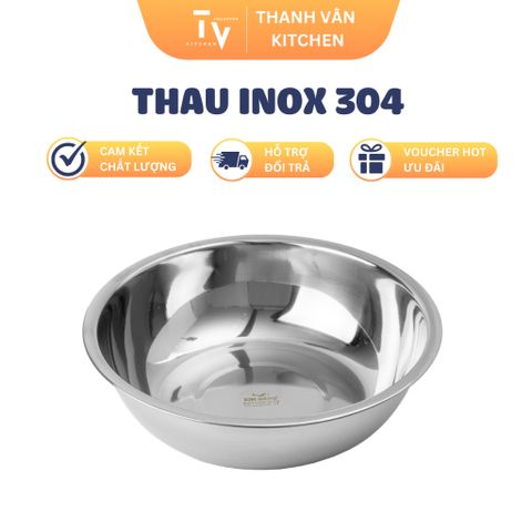 Thau inox 304 nhiều kích thước loại dày đựng thực phẩm, rửa rau củ ...