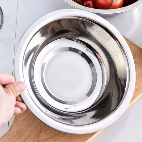 Thau inox 304 nhiều kích thước loại dày đựng thực phẩm, rửa rau củ, thau inox nhà bếp 10 kích thước (TV351)