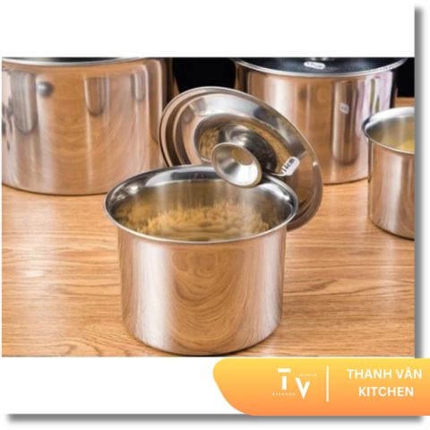 Bộ Thố Đựng Gia Vị Inox Có Nắp Đậy - Thố Đựng Thức Ăn Chuyên Dụng Cho Bếp Gia Đình, Đủ Kích Cỡ 0.8L Đến 4.5L (TV48)