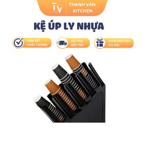Kệ nhựa 3 ngăn đựng ly, cốc đa năng - Thiết kế tiện lợi cho không gian bếp gọn gàng, chất lượng cao từ TVKITCHEN (TV10)