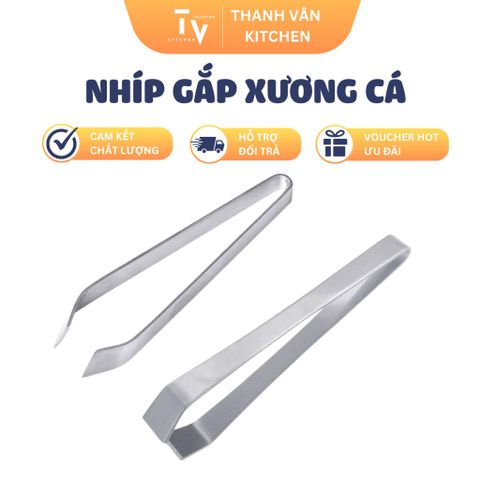 Nhíp Gắp Xương Cá Inox Không Gỉ 118mm - Kẹp Nhổ Xương Cá Tiện Lợi Dụng Cụ Nhà Bếp Chất Lượng (TV452)