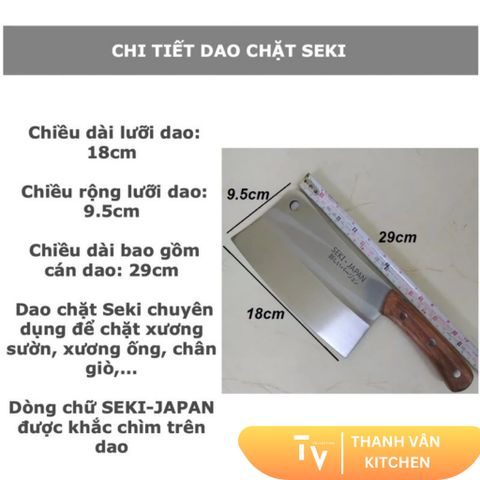 Bộ Dao Seki Nhật Bản Cao Cấp - Bộ Đồ Bếp Thép Không Gỉ, Sắc Bén, Thiết Kế Đẹp Có Kéo Cắt Gà - Hàng Nội Địa Chất Lượng Cao (TV139)