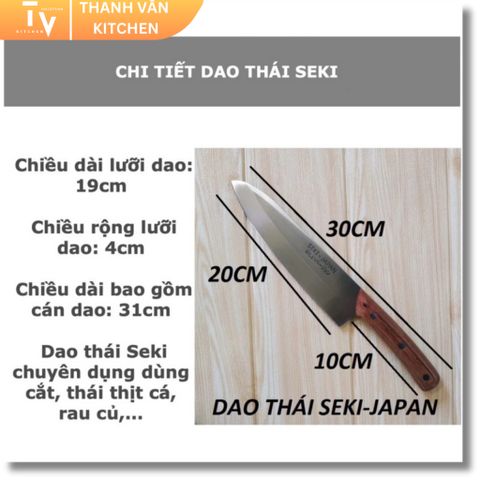Bộ Dao Seki Nhật Bản Cao Cấp - Bộ Đồ Bếp Thép Không Gỉ, Sắc Bén, Thiết Kế Đẹp Có Kéo Cắt Gà - Hàng Nội Địa Chất Lượng Cao (TV139)