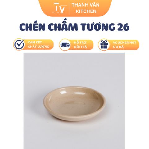 Chén Chấm Tương Melamine 26cm - Dụng Cụ Bếp Tiện Dụng Nhập Khẩu Chất Lượng Cao, Phù Hợp Cho Mọi Gia Đình (TV822)