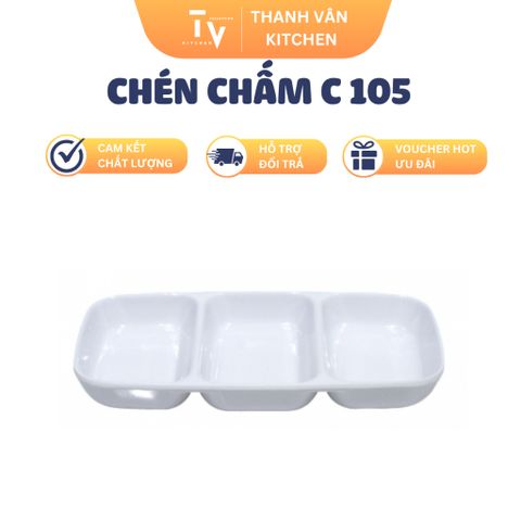 Chén Chấm Melamine C 105 - Dụng Cụ Nhà Bếp Kiểu Dáng Hiện Đại, Thích Hợp Cho Mọi Căn Bếp (TV721)