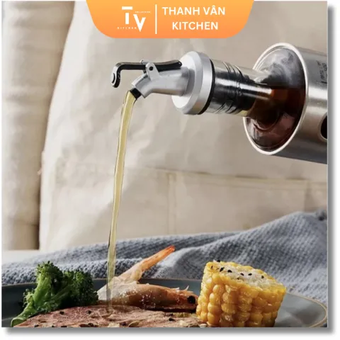 Chai Đựng Dầu Ô Liu Thủy Tinh 500ml & 300ml - Thiết Kế Chống Tràn Tiện Lợi Cho Bếp - Dụng Cụ Gia Dụng Độc Đáo (TV100)