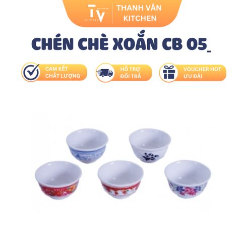 Chén Chè Xoắn Melamine CB 05 - Đồ Gia Dụng Nhà Bếp - Kích Thước Ø 9.5 x 5.0 cm, Chất Lượng Cao, Thiết Kế Đẹp (TV784)