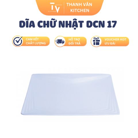 Dĩa Chữ Nhật - Đồ Gia Dụng Nhà Bếp Bằng Nhựa Melamine, Kích Thước 21.5x14.8cm, Tiện Lợi Cho Mọi Căn Bếp (TV842)