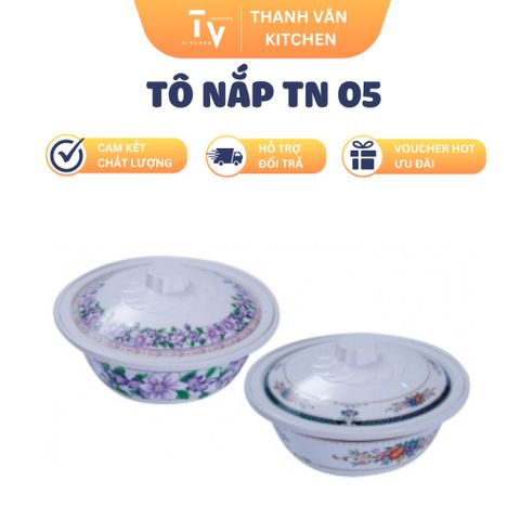 Tô Nắp Đậy TN 05 Chất Liệu Nhựa Cao Cấp, Kích Thước Ø 15.7 x 8.5 cm - Đồ Dùng Bếp Tiện Lợi, Giúp Bảo Quản Thực Phẩm Tươi Ngon (TV1078)