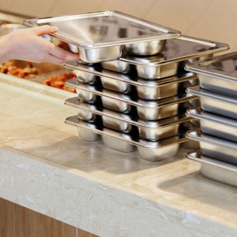Khay cơm inox 5 ngăn tiện dụng - Dày inox 201, 304 không gỉ, lý tưởng cho văn phòng và gia đình - TVKITCHEN (TV370)