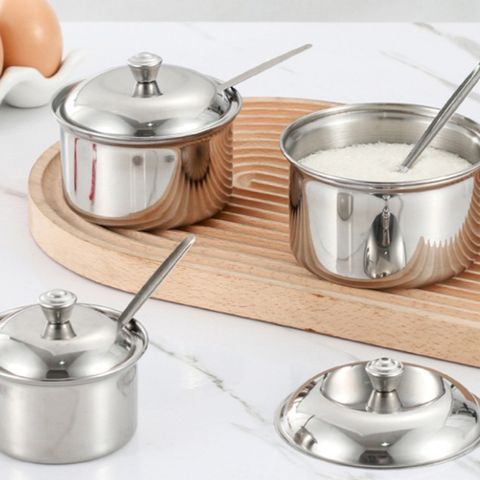 Hủ đựng gia vị inox có nắp - Thố đựng gia vị tiện dụng cho nhà bếp, chất liệu inox không gỉ, đa dạng kích thước (TV508)