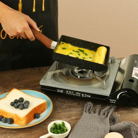 Chảo Chiên Chống Dính Hàn Quốc Chữ Nhật TVKITCHEN - Phục Vụ Bếp Gas, Bếp Từ, Kích Thước 18cm Đến 32cm