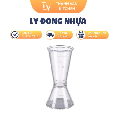 Ly Đong Định Lượng Nhựa 2 Đầu - Dụng Cụ Pha Chế Tiện Lợi Cho Bếp - Sản Phẩm Gia Dụng TVKITCHEN (TV408)