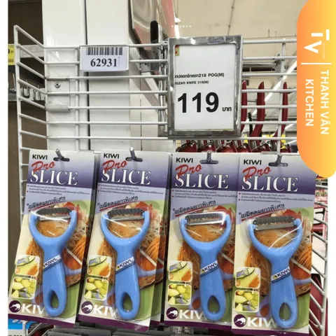 Dao Bào Rau Củ Quả Kiwi Thái Lan - Chất Liệu Thép Không Gỉ, Thiết Kế Thông Minh, Tay Cầm PP Đẹp, Bền Bỉ, An Toàn, 14cm (TV256)