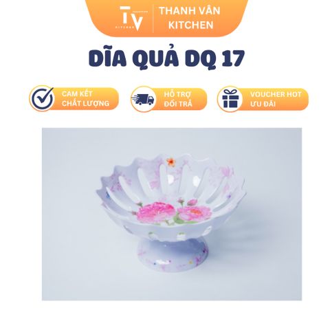 Dĩa Quả DQ 17 - Dĩa Nhựa Melamine 21.4 cm Cho Bữa Tiệc - Đồ Gia Dụng Nhà Bếp Tiện Lợi, Đẹp Mắt (TV873)