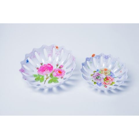 Dĩa Quả DQ 17 - Dĩa Nhựa Melamine 21.4 cm Cho Bữa Tiệc - Đồ Gia Dụng Nhà Bếp Tiện Lợi, Đẹp Mắt (TV873)