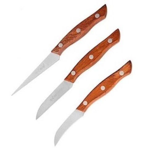 Bộ 3 Dao Tỉa Trái Cây Cán Gỗ - Dao Tỉa Rau Quả Đa Năng Dễ Sử Dụng DK3 - Dụng Cụ Nhà Bếp Thông Minh (TV670)