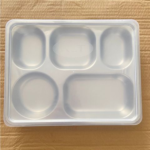 Nắp nhựa đậy khay inox 5 ngăn - Nắp khay cơm chịu nhiệt chống côn trùng, sản phẩm gia dụng tiện ích cho bếp nhà bạn (TV458)