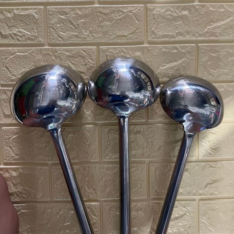 Vá Thợ Cán Inox Cao Cấp 8cm-10cm-12cm - Dụng Cụ Nấu Ăn Chất Lượng - Thương Hiệu BẾP TV, Thép Không Gỉ, Tiện Lợi Cho Nhà Bếp (TV388)
