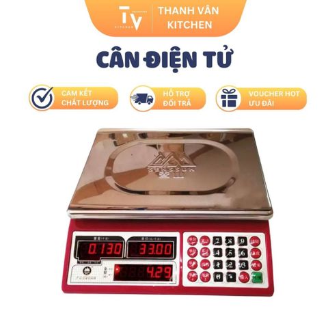 Cân Điện Tử 30kg Chính Xác - Cân Sức Khỏe Thông Minh Đa Chức Năng - Thiết Kế Hiện Đại Cho Nhà Bếp (TV348)