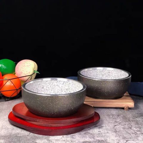 Thố Đá Giữ Nhiệt Nấu Phở - Thố Đá Chống Bỏng, Giữ Nóng Lâu Với Đế Gỗ - Dụng Cụ Nhà Bếp TVKITCHEN (TV657)