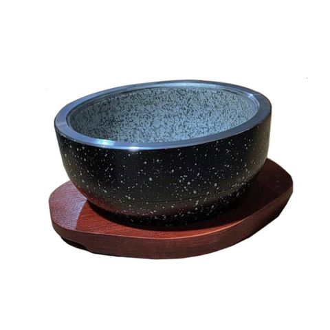 Thố Đá Giữ Nhiệt Nấu Phở - Thố Đá Chống Bỏng, Giữ Nóng Lâu Với Đế Gỗ - Dụng Cụ Nhà Bếp TVKITCHEN (TV657)