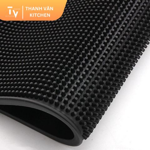 Tấm Lót Quầy Bar Pha Chế Chống Tràn Cao Su Đen - Thảm Để Ly Trà Chống Đổ Tràn, Dễ Dàng Vệ Sinh, Tiện Lợi Cho Bàn Bar (TV183)