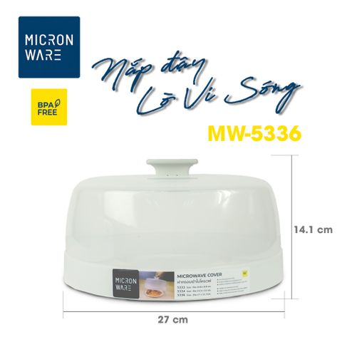 Nắp nhựa đậy đồ ăn dùng cho lò vi sóng Micron Ware Size M L - Giải pháp giữ vệ sinh thực phẩm an toàn và tiện lợi (TV460)