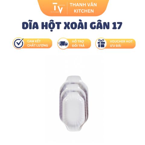 Dĩa Hột Xoài Gân 17cm - Dụng Cụ Nhà Bếp Chất Liệu Nhựa Melamine Thời Trang, Đa Dạng Kiểu Dáng cho Căn Bếp Hiện Đại (TV909)
