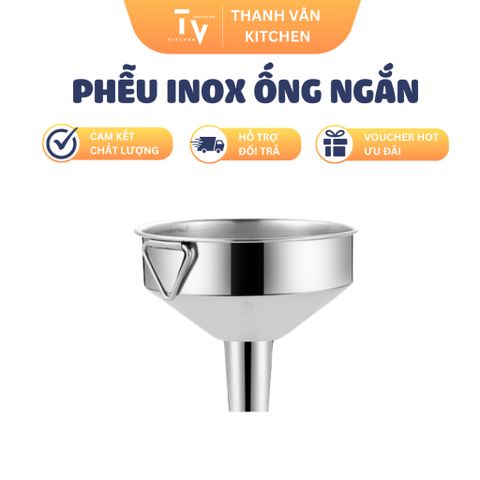 Phễu inox miệng rộng Z3 - Dụng cụ chiết chất lỏng và dầu ăn tiện lợi cho nhà bếp, sản phẩm gia dụng chất lượng cao (TV369)