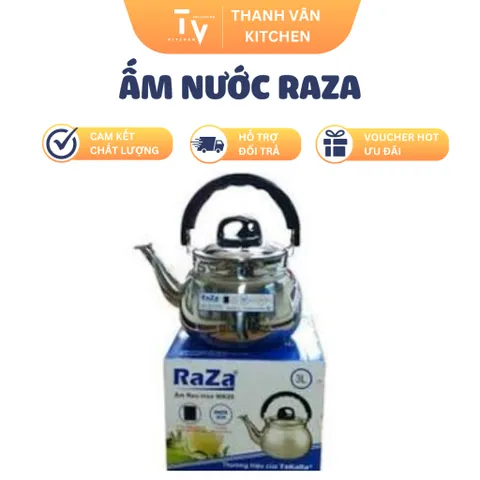 Ấm Nước Inox 304 Raza TV135 - Dung Tích Đa Dạng 2L-7L, Đồ Gia Dụng Nhà Bếp Chính Hãng, Hỗ Trợ Freeship Từ Chiaki (TV135)