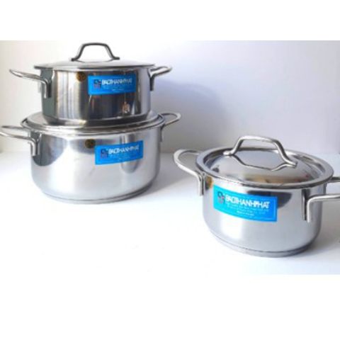 Nồi 3 Đáy Từ Cao Cấp Inox 304 - Dùng Cho Bếp Điện từ - Đồ Gia Dụng Nhà Bếp TVKITCHEN (TV57)