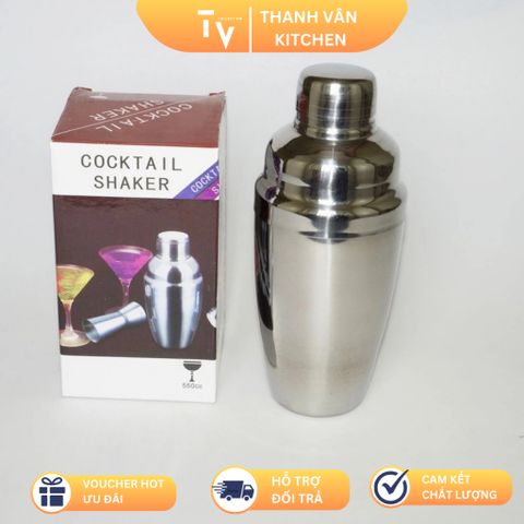 Bình Lắc Cocktail Inox Chất Lượng Cao - Dụng Cụ Pha Chế Sang Trọng, Tiện Dụng cho Đồ Uống và Cocktail Ngon Miệng